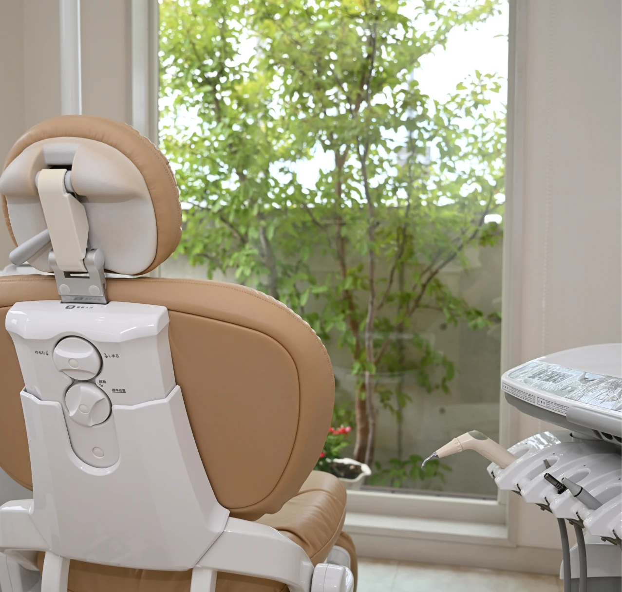 緑がのぞく診療ユニット